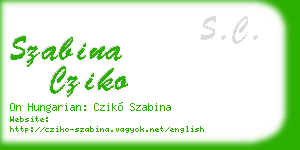 szabina cziko business card